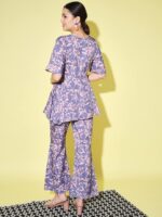 Women's Top with Pant Botnical Printed Co-ord Set - Image 4