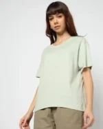 Women Regular Fit Crew-Neck Cotton T-Shirt - Image 2